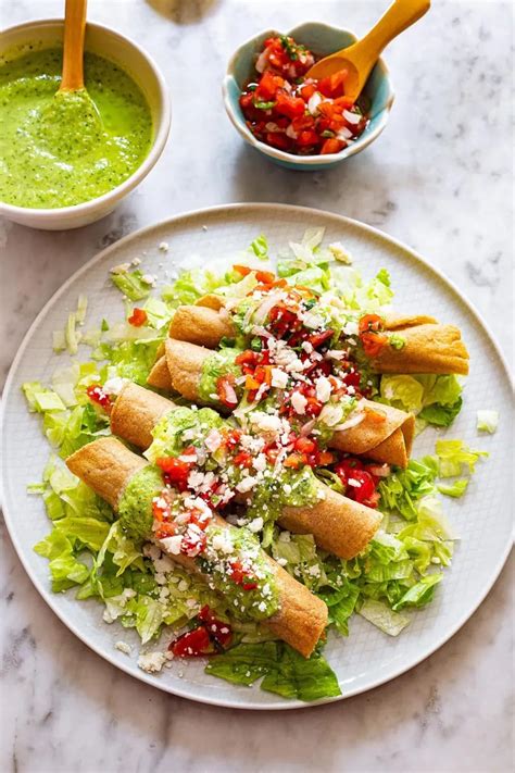 Flautas de Pollo (chicken rolled tacos) in 2025 | Healthy recipes ...