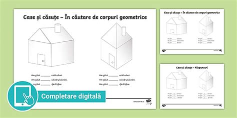 Case și căsuțe: În căutare de corpuri geometrice – Fișă de activitate cu