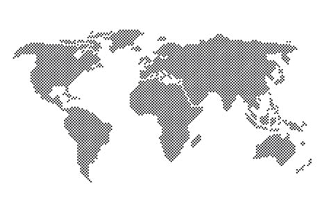 Vector Dotted World Map 的图像结果