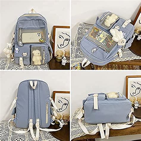 Kawaii Backpack with Kawaii Pin and Accessories Cute Kawaii Backpack ...