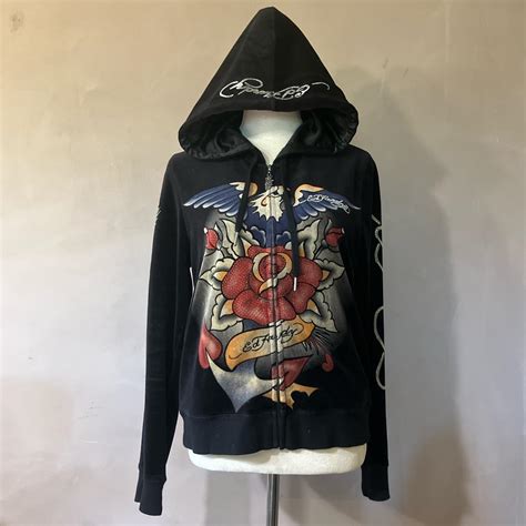 Ed Hardy Women's multi Hoodie | Depop