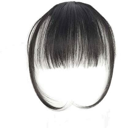 REHTRAD Clip On Clip In Front Bang Fringe Extension Piece Thin (Natural ...