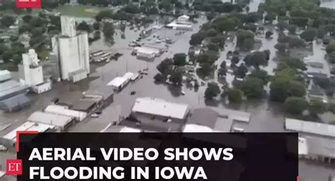 US: Aerial video shows flooding in Rock Valley, Iowa; hundreds told to ...