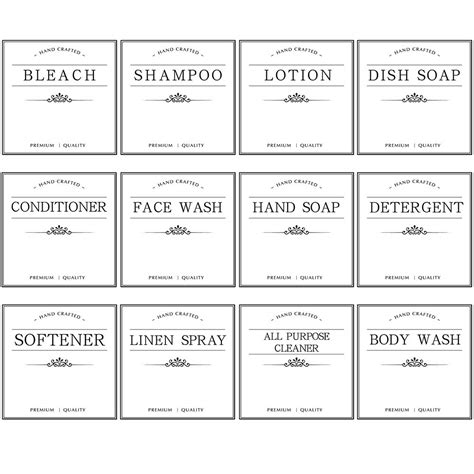 IParts Waterproof Removable Labels for 16oz Spray Bottles and Amber ...