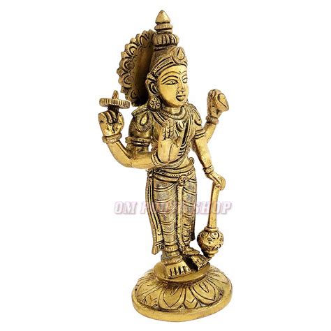 God Vishnu Bhagwan Brass Idol in Standing Pose buy online