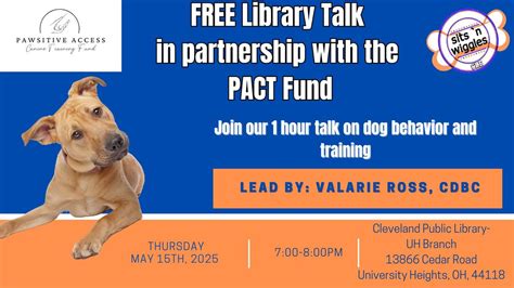 FREE Library Talk in partnership with the PACT Fund, 13866 Cedar Rd ...