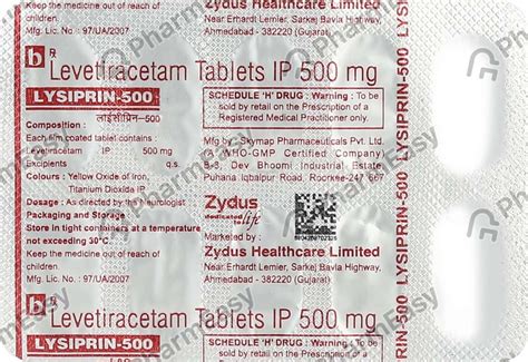 Lysiprin 500 MG Tablet (10): Uses, Side Effects, Price & Dosage | PharmEasy