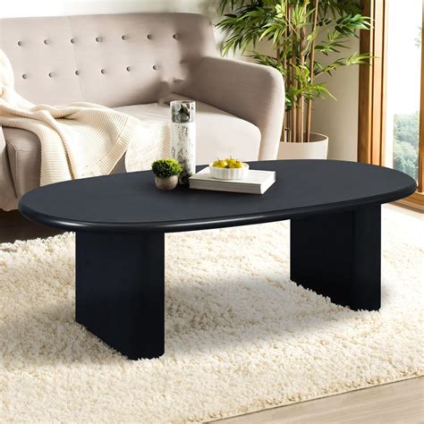 Amazon.com: SSLine Mid-Century 51" Oval Coffee Table with Pedestal Base ...