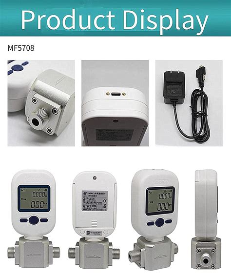 Buy Digital Gas Flow Meter Tester Portable Gas Mass Air Nitrogen Oxygen ...