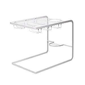 INDIAN DECOR. 22900 White Wine Rack/Free Standing Wine Shelf/Bar ...