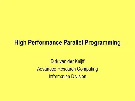 Image result for High Performance Parallel Programming