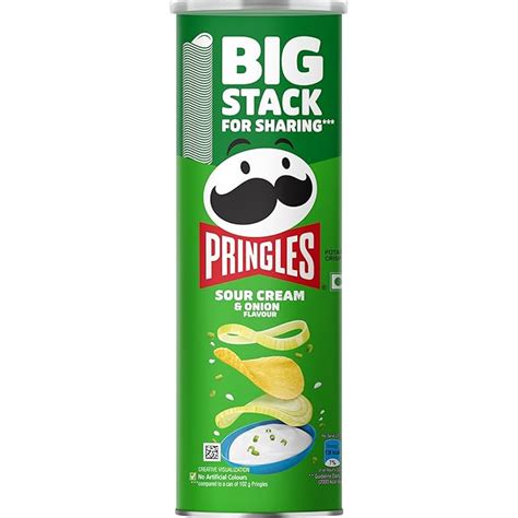 Pringles Sour Cream & Onion Flavour | Potato Chips | Sour Cream & onion ...