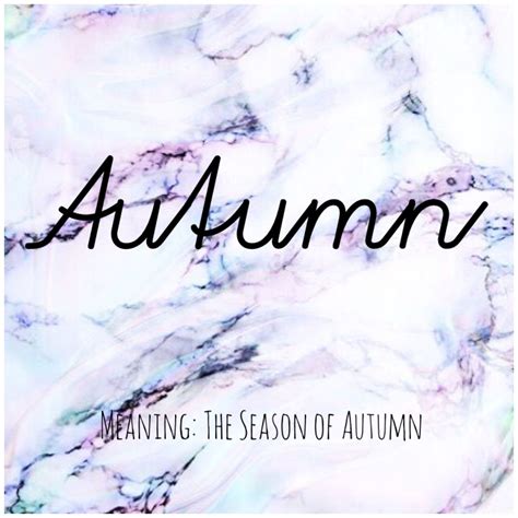 AUTUMN #Names #Autumn #BabyNames | Names, Names with meaning, Pretty names