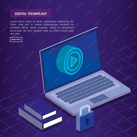 Premium Vector | Digital technology isometrics icons