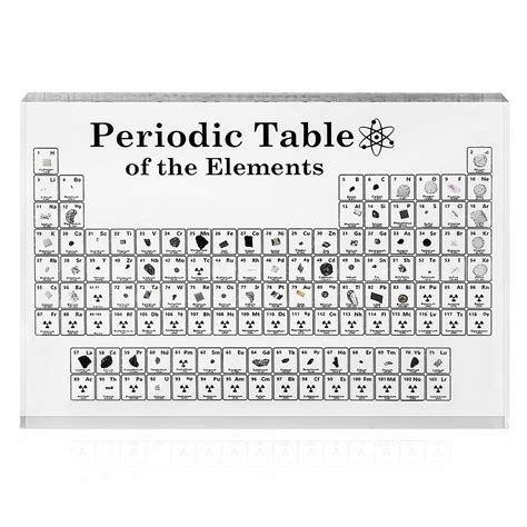 Buy LEFUYAN Periodic Table with Real Elements Inside Element Periodic ...