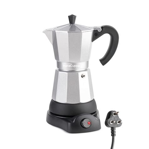 InstaCuppa Electric Moka Pot Coffee Maker, One-button Auto Espresso ...