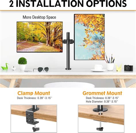 MOUNTUP Dual Monitor Desk Mount Stand, Fully India | Ubuy