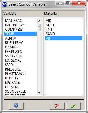 3.1. Plots - Select Contour Variable
