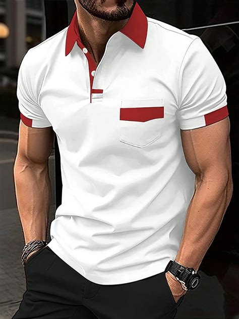 Manfinity Homme Men Stylish Red And White Polo Shirt In Summer | White ...