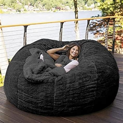 TAOXIAOLU 7ft Giant Fluffy Fur Bean Bag Chair for Adult Living India | Ubuy