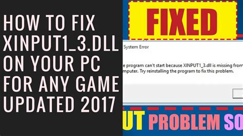 Image result for Fix Xinput1_3.dll Error