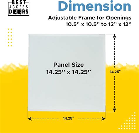 Best Access Doors Best 10.5” x 12” Magnetic Wall Access Panel with ...