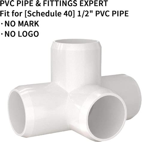 Buy JuA 4 Way 12 PVC Fittings Elbow 10 PC, Tee PVC Fittings Pipe ...