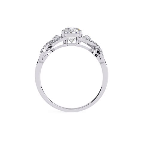 Solitairekart-1.8CT Pave Lab Grown Yellow Gold Ring | SOLITAIREKART