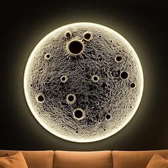 Glowave® Outdoor Light Waterproof Attractive 3D Moon Resin Wall Lamp ...