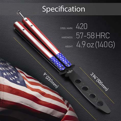 Butterfly Knife Trainer - American Patriot Balisong- Practice Butterfly ...