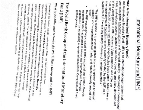 International monetary fund(IMF) - BA Economics - Studocu