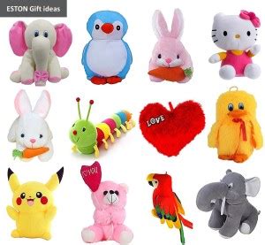 eston Budget Combo Of 12 (Elephant, Pikachu, Rabbit, Caterpillar ...