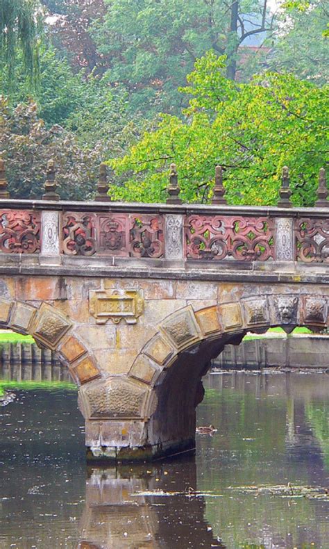 Download wallpaper trees, bridge, nature, Park, river, duck, section ...