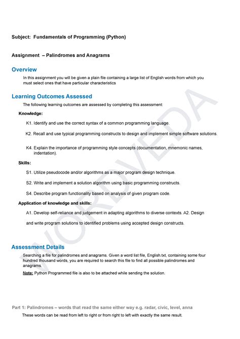 Python Programming Itech 1400 - WORDVEDA Subject: Fundamentals of ...
