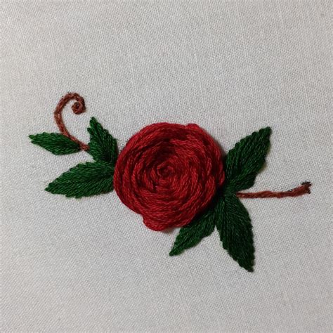 Image result for Embroidered Rose Pattern