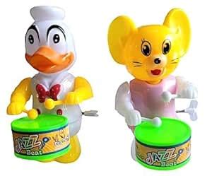 Buy Drum Toy - Wind-Up Musical Drummer Set for Kids (Drummer Set-5 ...