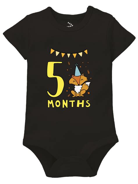 5 Months Birthday - Onesie | Buy online 5 month Birthday Baby Onesie ...
