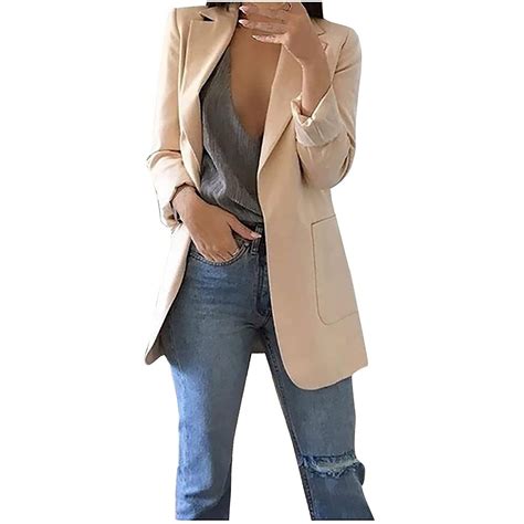 UPPADA Women's Plus Size Business Casual Oversized Cape Blazers, Long ...