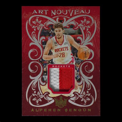 2023-24 ALPEREN SENGUN Art Nouveau Game Worn Court Kings 3/25 AN-SEN ...