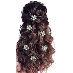 Buy Hair Flare Stone made Flowers Hair Comb Slide/Bridal Hair Pin/Juda ...
