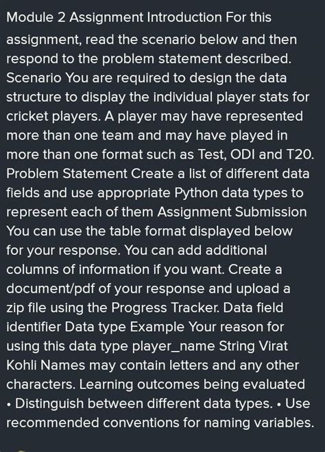You are required to design the data structure to display the individual ...