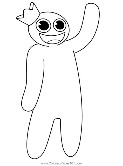 Blue From Rainbow Friends Printable Coloring Pages Imprimibl