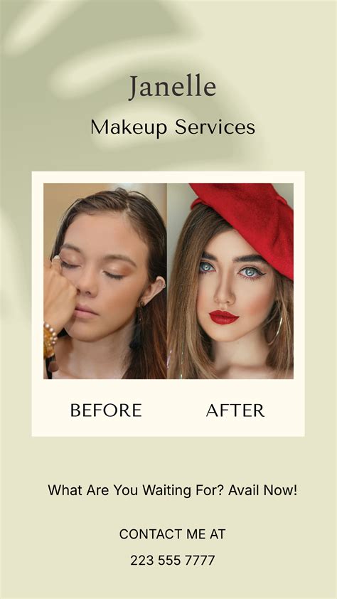 Makeup Artist Business Card Template 的图像结果