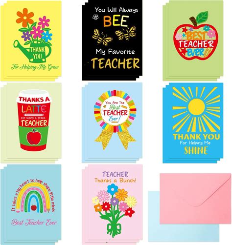 Amazon.com : 48 Pack Graduation Teacher Appreciation Cards Teacher End ...