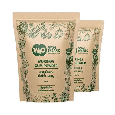 Buy Way4Organic Moringa Gum Powder 100g Each (Pack of 2) | Murungai ...