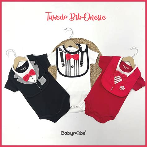 Tuxedo Bib+Baby Onesie – Baby robe by namro