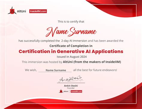 Become A Certified Gen AI Specialist With AltUni AI Immersion