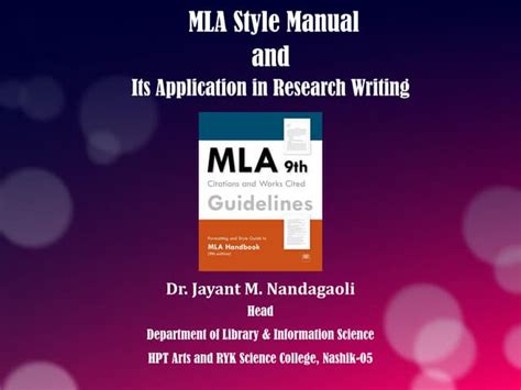 Image result for MLA Style Manual Examples