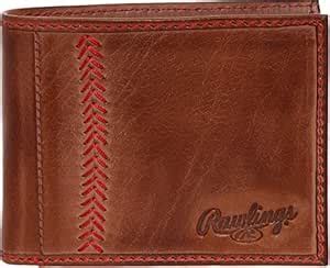 Buy Rawlings Mens Tanned-leather Baseball Stitch Embroidered Wallet ...