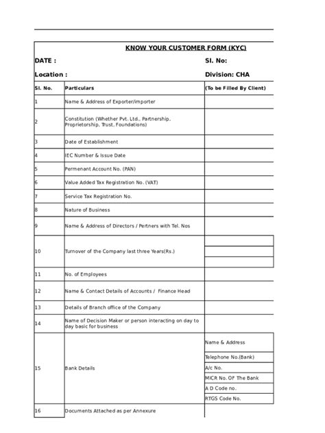 Fillable Online KNOW YOUR CUSTOMER FORM (KYC) Fax Email Print - pdfFiller